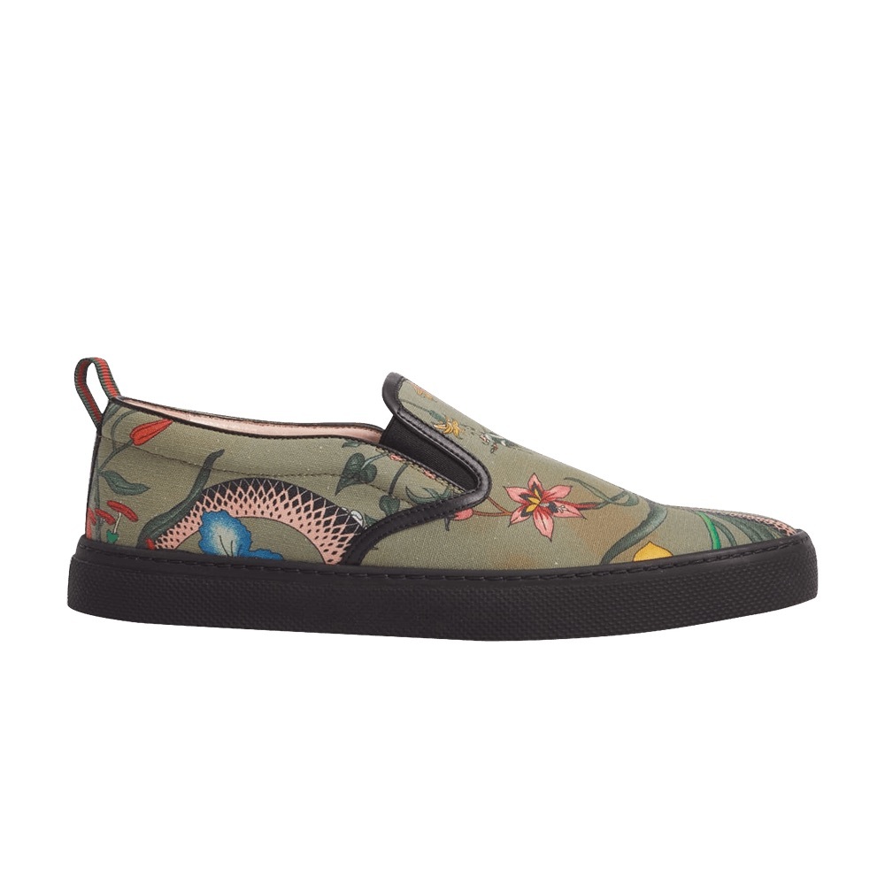 Gucci Slip On Sneakers - Floral Snake